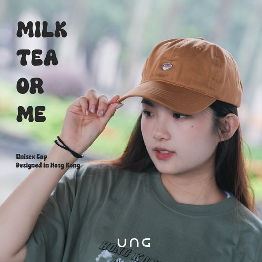 Hong Kong Style Embroidered Cap - Milk Tea 2.0