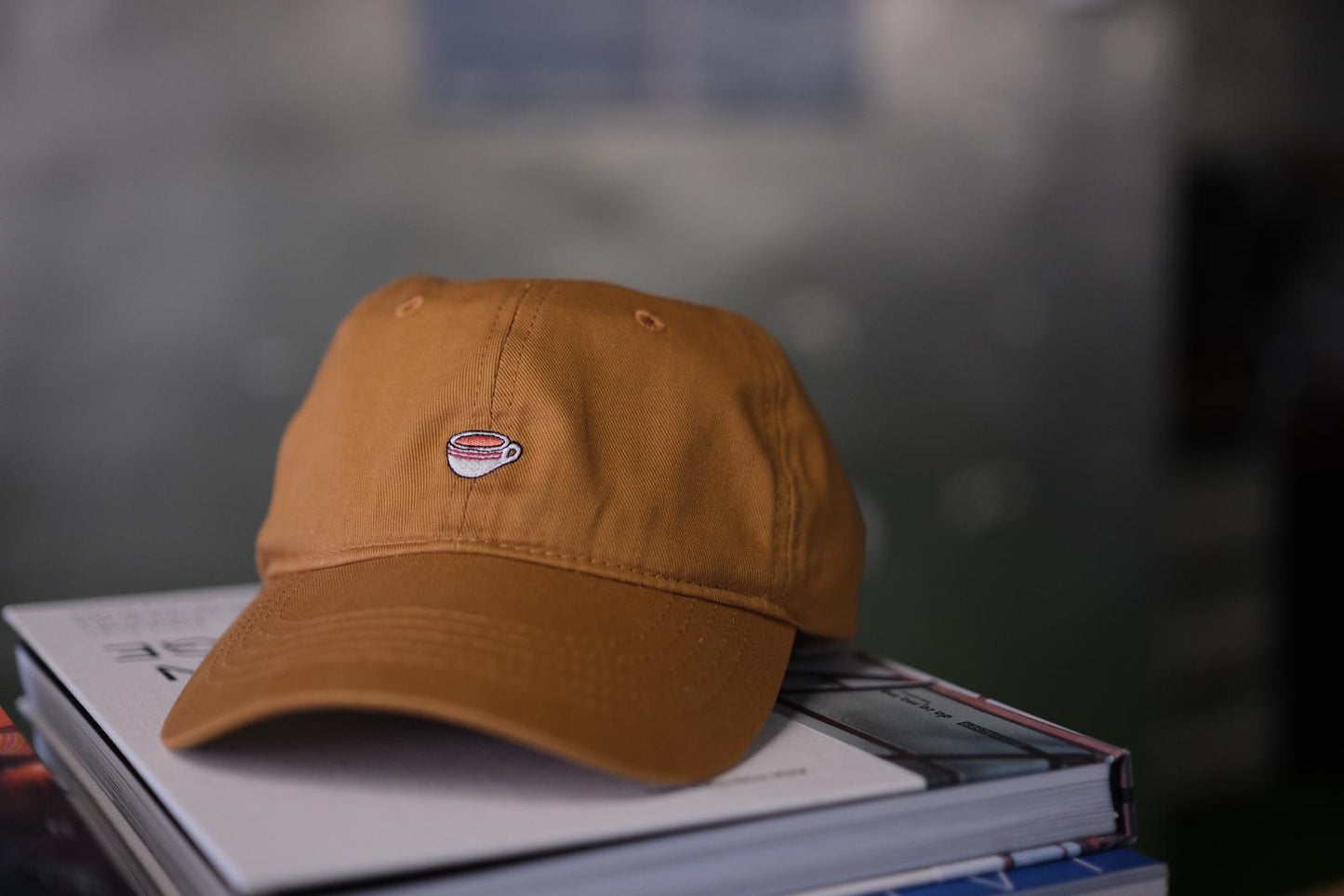 Hong Kong Style Embroidered Cap - Milk Tea 2.0