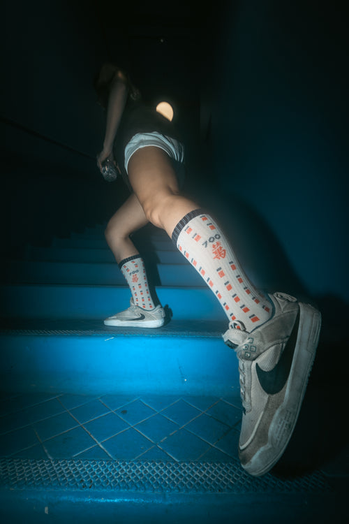 CHARACTER TILES SOCKS, MAHJONG [萬子襪]