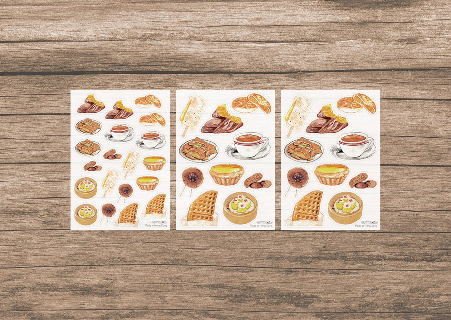 Nostalgic Hong Kong food sticker (three sheets)