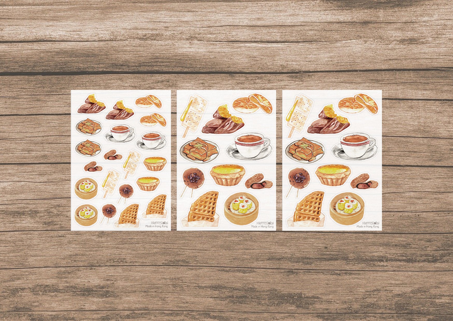 Nostalgic Hong Kong food sticker (three sheets)